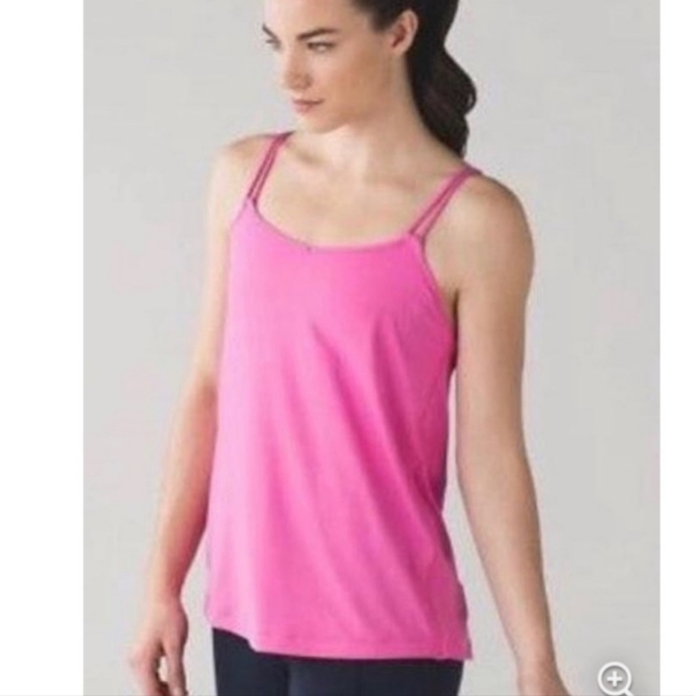 LULULEMON open back wrap tank top, pink Size 6